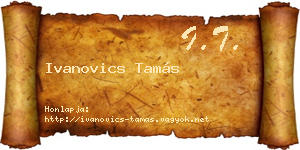 Ivanovics Tamás névjegykártya